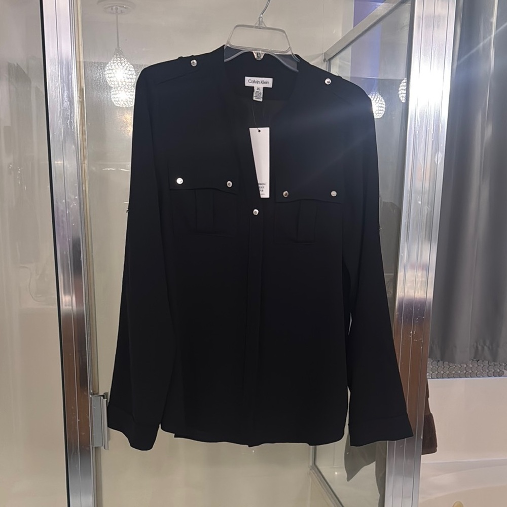 Calvin Klein Elegant Black Blouse